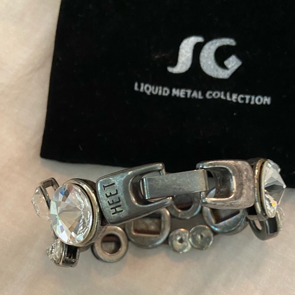 Sergio’s Metal Liquid Collection Crystal Bracelet - Picture 6 of 7
